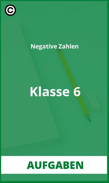 Aufgaben Negative Zahlen Klasse 6 mit Lösungen PDF