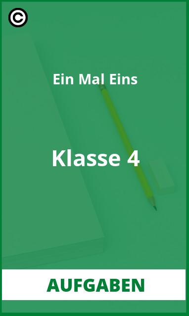 Ein Mal Eins Klasse 4 Aufgaben mit Lösungen