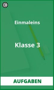 Aufgaben Einmaleins Klasse 3 PDF Lösungen